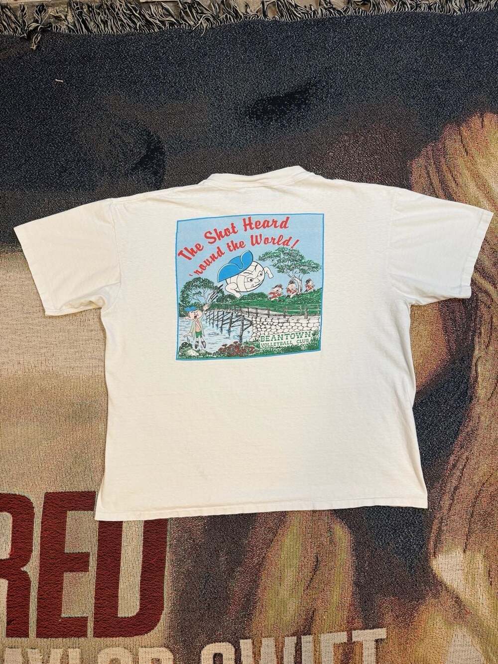 Vintage 90s Oneita Power-T Beantown Volleyball Club T-Shirt